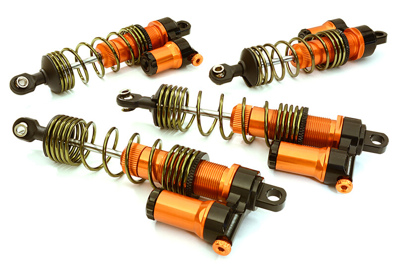 Integy Billet Machined XSR9 Piggyback Shock Set (4) - Traxxas Slash 4x4