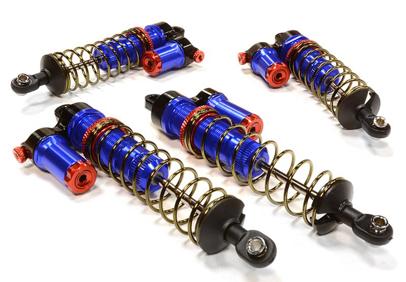 Machined XSR9 Piggyback Shock Set(4) -Traxxas Rustler 4X4/Stampede 4x4 (C25142BLUE)