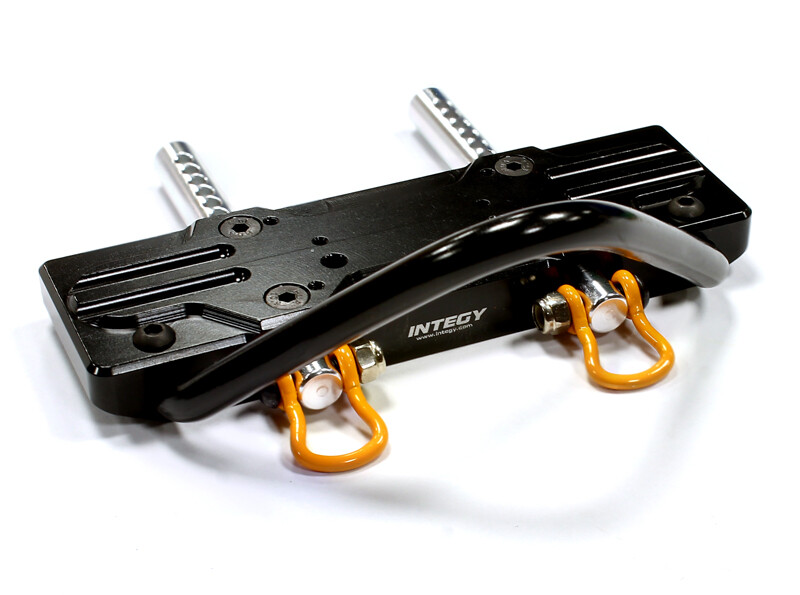 Billet Machined Alloy T3 Front Bumper 43mm Mount for Axial SCX-10, Dingo, Honcho - Zwart afbeelding