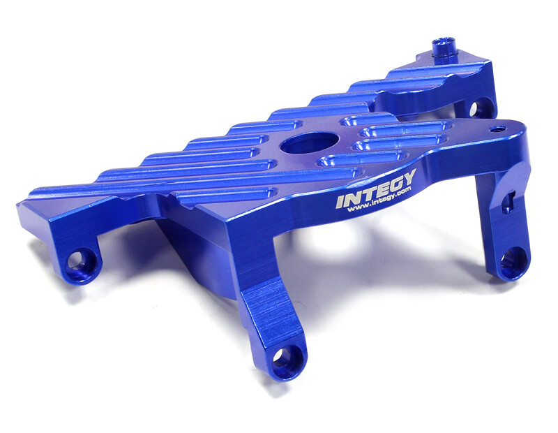 Integy Billet Machined Motor Mount Block, Blue - Traxxas Slash 4x4 (LCG)