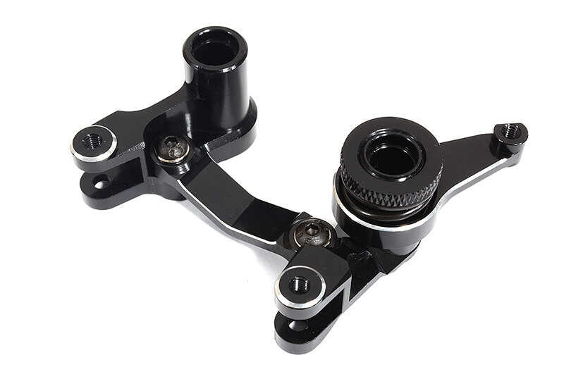 Integy Billet Machined Steering Bell Crank, Zwart - Traxxas Rustler 4X4, Stampede 4x4, Slash 4X4