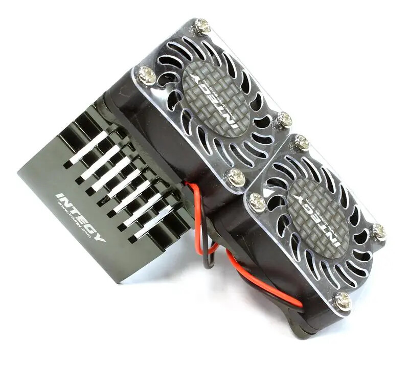 Integy Super Motor Heat + Twin Cooling voor 40mm motoren - Gun Metal afbeelding