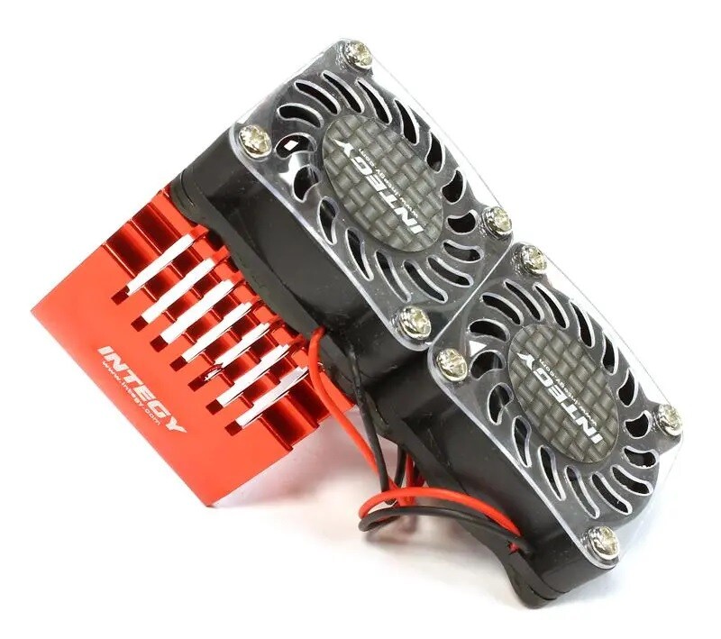 Integy Super Motor Heat + Twin Cooling voor 40mm motoren - Rood