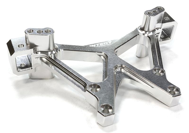Integy Billet Machined Shock Tower Silver - E-Maxx afbeelding