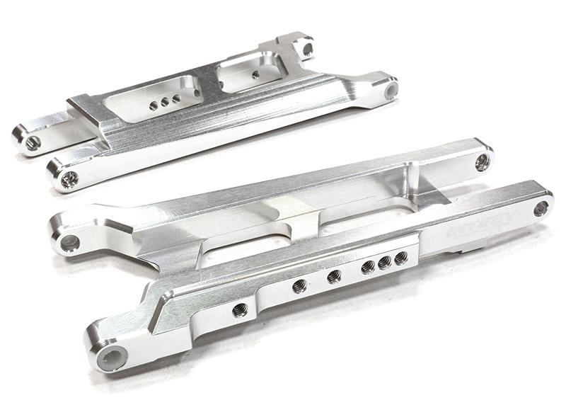 Integy Billet Machined T3 Lower Suspension Arm (2), Silver - Traxxas Stampede 4x4/Slash 4x4 afbeelding