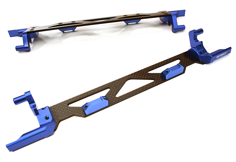 Integy Billet Alloy & Composite Battery Hold Down Plate, Blue - Traxxas X-Maxx