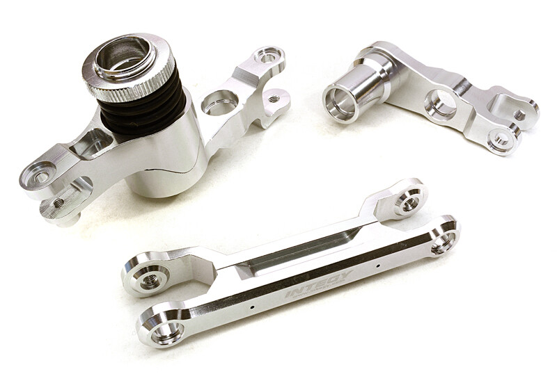 Integy Billet Machined Steering Bell Crank Set, Silver - Traxxas X-Maxx afbeelding
