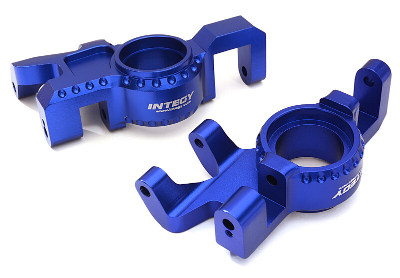 Integy Billet Machined Steering Knuckles, Blue - Traxxas X-Maxx afbeelding