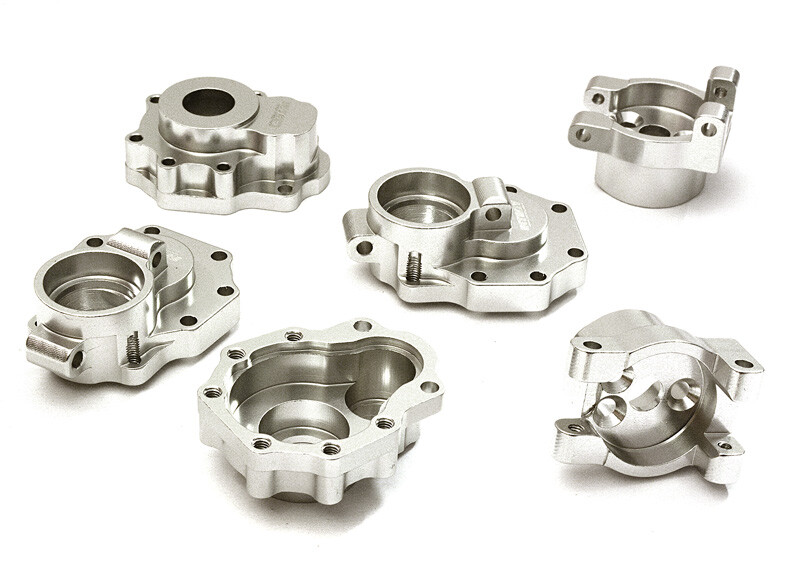 Billet Machined Alloy Rear Portal Drive Housing Set w/ Mount - Traxxas TRX-4 afbeelding