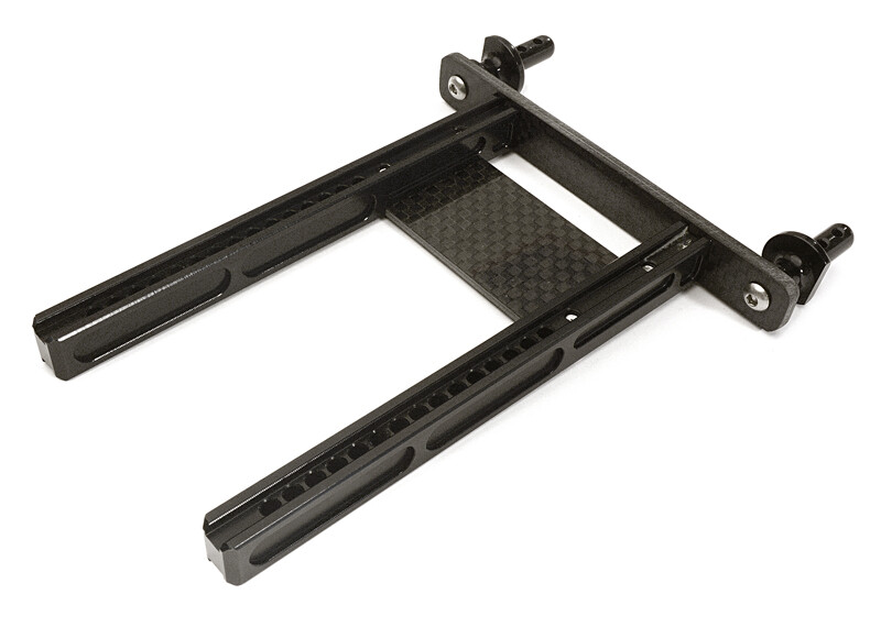 Adjustable Rear Body Mount & Post Set, black - Traxxas TRX-4 afbeelding