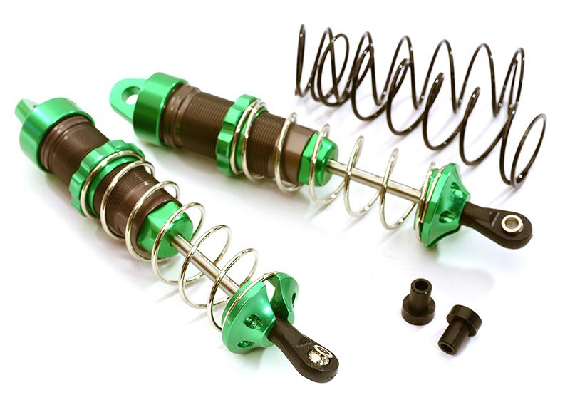 Integy Billet Machined 105mm big bore schokdempers - Achter - Groen - Stampede - Rustler - Slash afbeelding