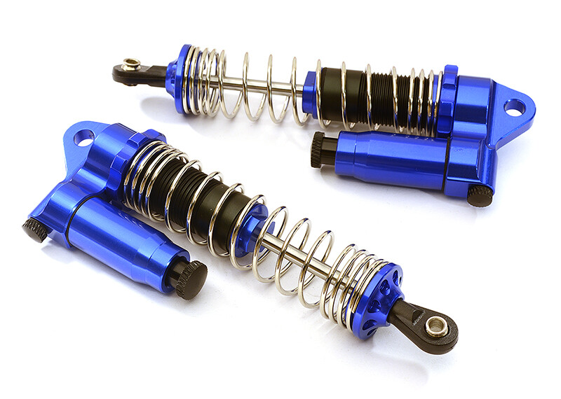 Integy GTX2 100mm piggyback schokdempers - Achter - Blauw - Stampede - Rustler - Slash