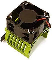 Integy 42mm Motor Heatsink & 40x40mm Cooling Fan 16k rpm - 1/10 Traxxas & Arrma - Groen afbeelding