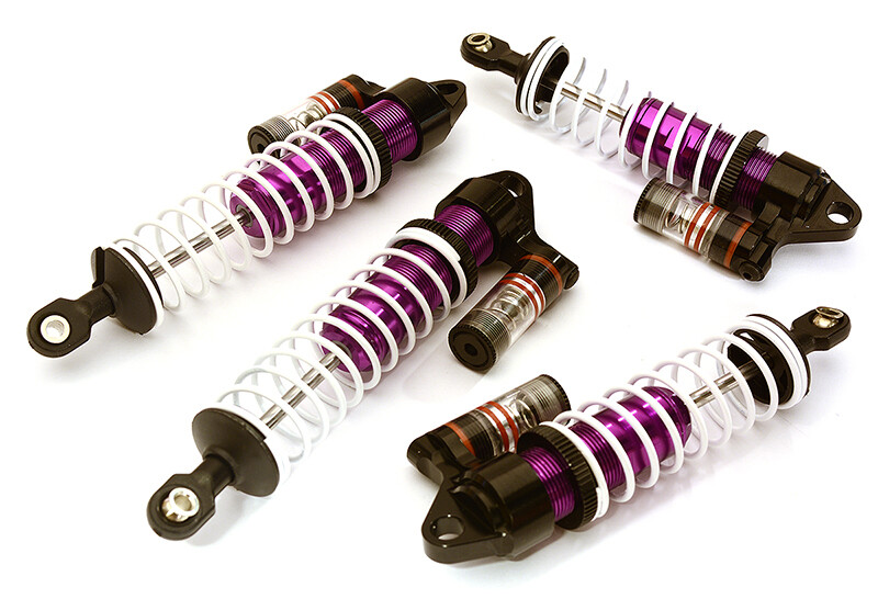 Integy Billet Machined Piggyback Shock Set - Traxxas Stampede 4x4 & Rustler 4x4