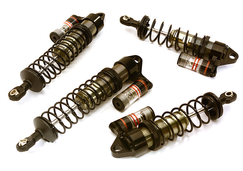 Integy Billet Machined Piggyback shock set - Traxxas Slash 4x4