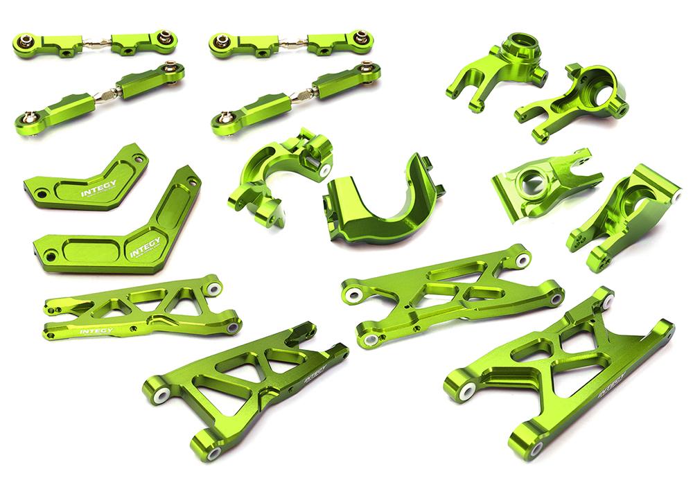 Integy Billet Machined Suspension kit voor de Arrma Granite 4x4 - Groen