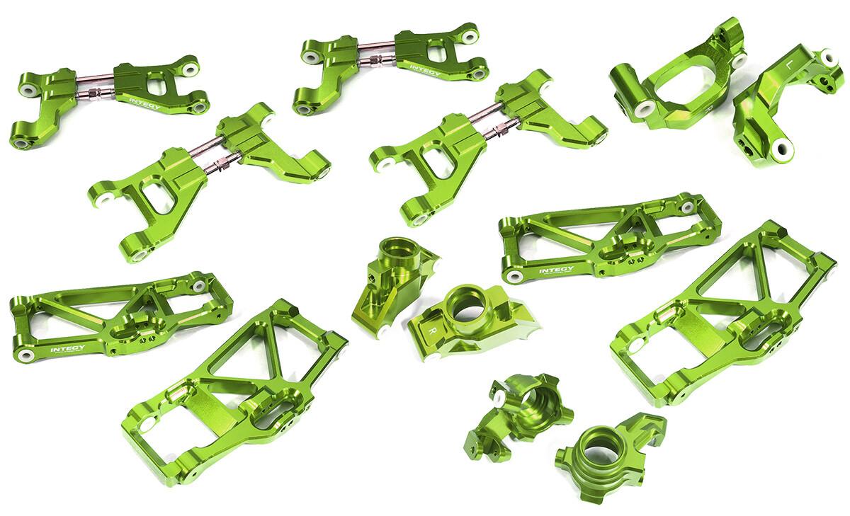 Integy Billet Machined Suspension Kit, Green - Traxxas Maxx
