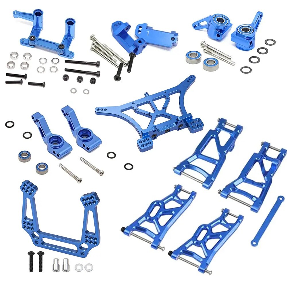 Integy Alloy Machined Suspension Kit for 1/10 Traxxas Slash 2WD - Blauw