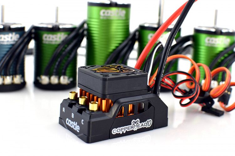 Castle Creations Copperhead 10 Sensored 16.8V ESC 1406-6900Kv sensored motor On-Road Edition afbeelding