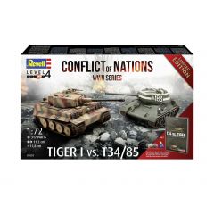 Revell 1/72 Conflict of Nations WWII - Tiger I vs T34/85 Gift set met Boek