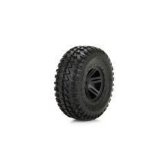 1/10 AMP DB Front/Rear Tire, Black Wheel, Premounted (2) (ECX43011)