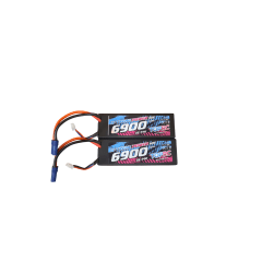 2x Tweedehands TRC Lipo 60c 7,4 volt 6900mah met EC5 stekker (set 3)