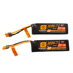 2x Tweedehands Spektrum 3200Mah 3S Lipo IC3 Stekker (2x geladen)