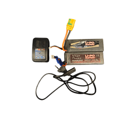 Tweedehands Skyrc E3 lader + 2x 11.1v lipo