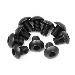 Button head screw m3x4mm (hex socket/10pcs)