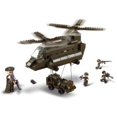 Sluban Army Transport Helicopter bouwstenen set (M38-B6600)