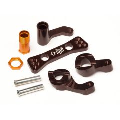 High performance alum. steering rack set (brown)