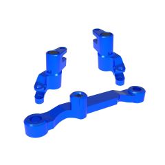Traxxas - Steering bellcranks, draglink (blue-anodized 6061-T6 aluminum)