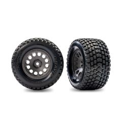 Traxxas - Gray Rear Mini XRT Wheels w/ Gravix Tires (2) (TRX-10775-GRAY)
