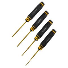 TopRC - Hex Tool Set - Ti-Ni Coated - 1.5 / 2.0 / 2.5 / 3.0 Mm in opbergdoos