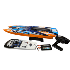 Tweedehands Traxxas M41 Brushless - Oranje - incl. 2x 3S 6500MAh accu