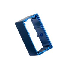 Servo case, aluminum (blue-anodized) (middle) (for 2250 servo) (TRX-2254)