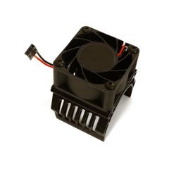 Integy 42mm Motor Heatsink & 40x40mm Cooling Fan 16k rpm - 1/10 Traxxas & Arrma - Zwart