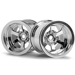 Scorch 6-spoke wheel shiny chrome (55x50mm/2pcs)