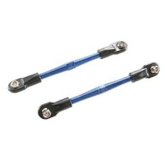 Turnbuckles, aluminum (blue-anodized), toe links, 59mm (2) (assembled w/ rod ends & hollow balls)