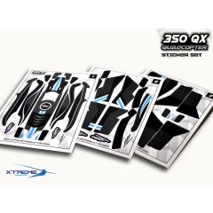 Xtreme carbon stickerset voor de E-Flite Blade 350 QX