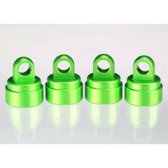 Shock caps, aluminum (green-anodized) (4)