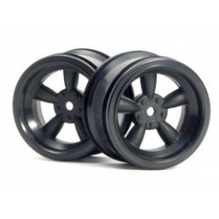 HPI - Vintage 5 spoke wheel 31mm (wide) black (6mm offset) (3821)