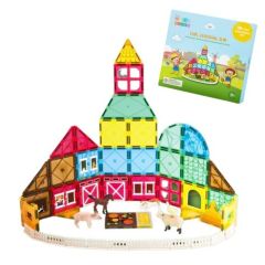 Gladi Magnetisch Speelgoed - 50-delige Boerderij Set - Magnectic Tiles