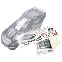 Body, 1/16 E-Revo (clear, requires painting)/ grill and lights decal sheet