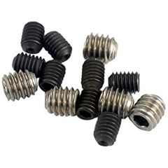 Set (grub) screws, 3x4mm (8)/ 4x4mm (stainless) (4)