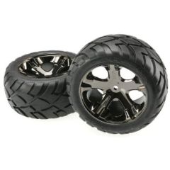 Tires & wheels, assembled, glued (all star black chrome wheels, anaconda tires, foam inserts) (electric rear) (1 left, 1 right)