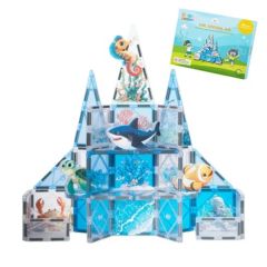 Gladi Magnetisch Speelgoed - 42-Delige Onderwaterwereld - Magnectic Tiles