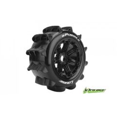 Louise B-Paddle Achterbanden Set - Velgen Zwart - Hex 24mm