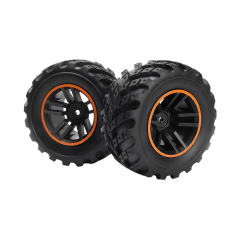 Blackzon - Spryte Wheels/Tires Assembled (Black/Orange) (540327)