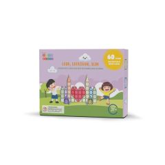Gladi Magnetisch Speelgoed - Pastel - Magnetic Tiles - 60 stuks
